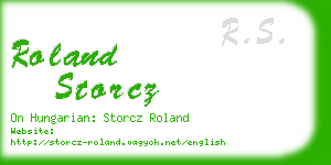 roland storcz business card